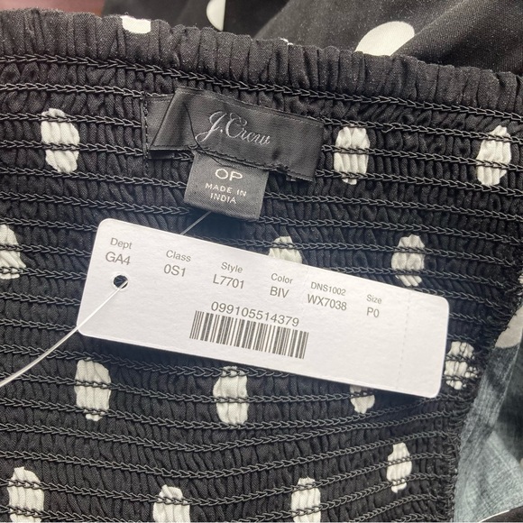 J. Crew Black and White Polka Dot Jumpsuit size 0P - Picture 6 of 7